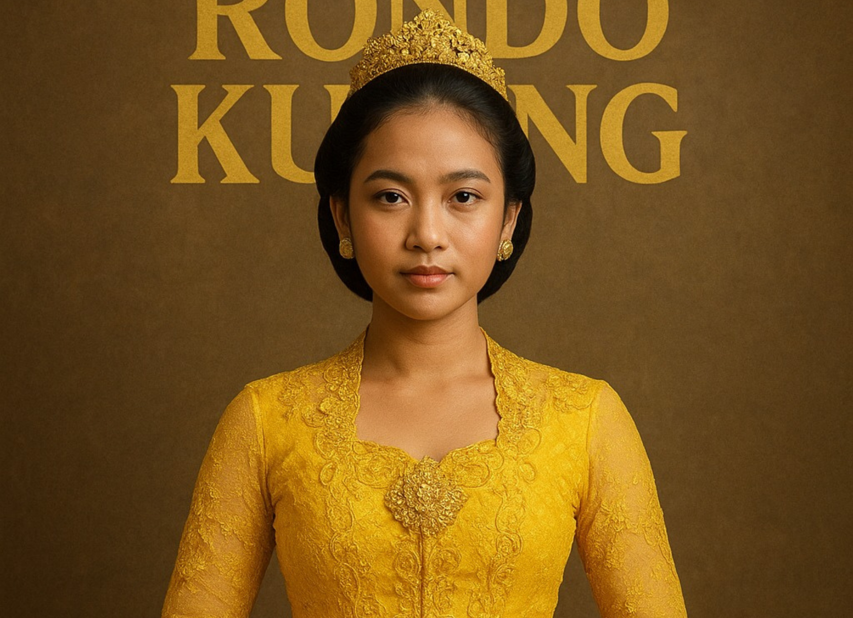 Ilustrasi Pancuran Mbok Rondo Kuning dengan air jernih mengalir di antara bebatuan dan pepohonan hijau